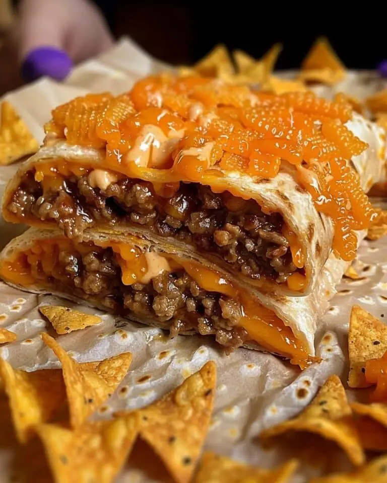 Cheesy Beef Nacho Dorito Wrap