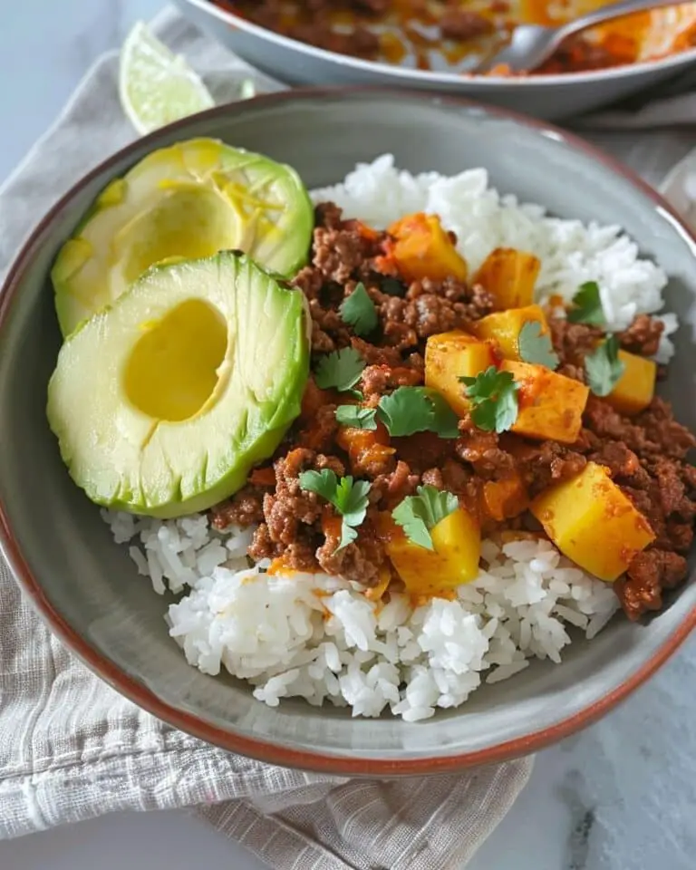 High-Protein Ground Beef & Sweet Potato Bowls