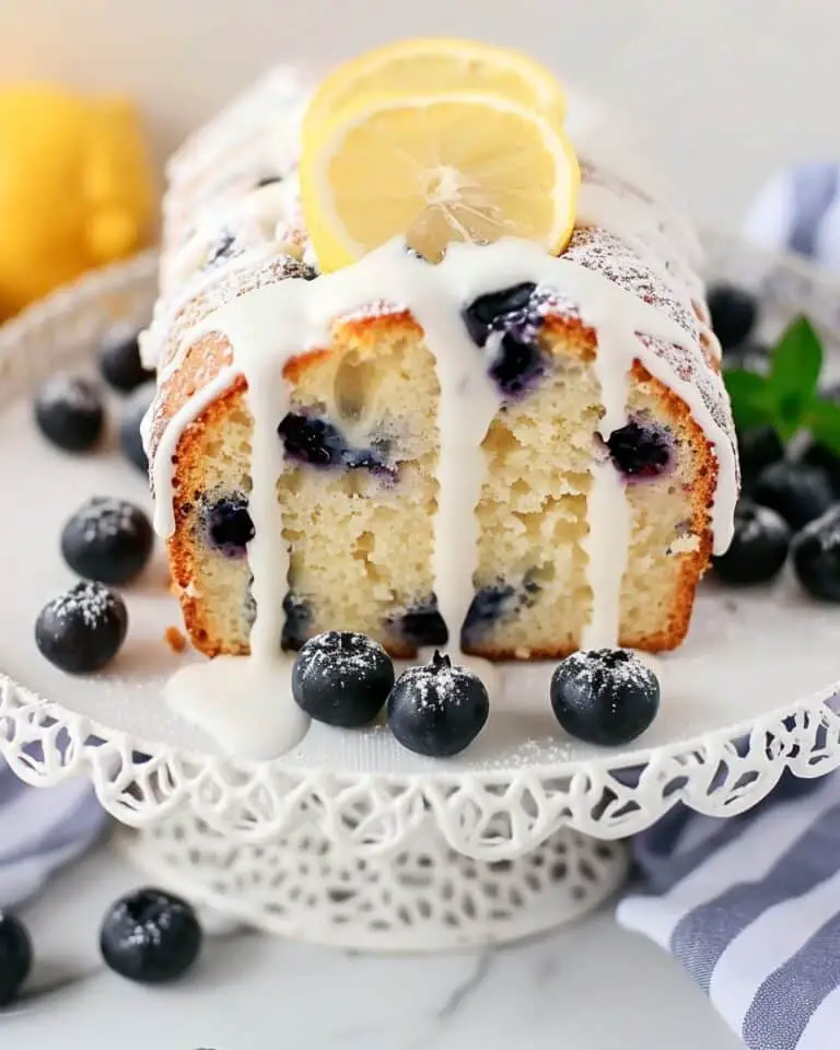 Easy Ice Cream Bread with Lemon and Blueberry