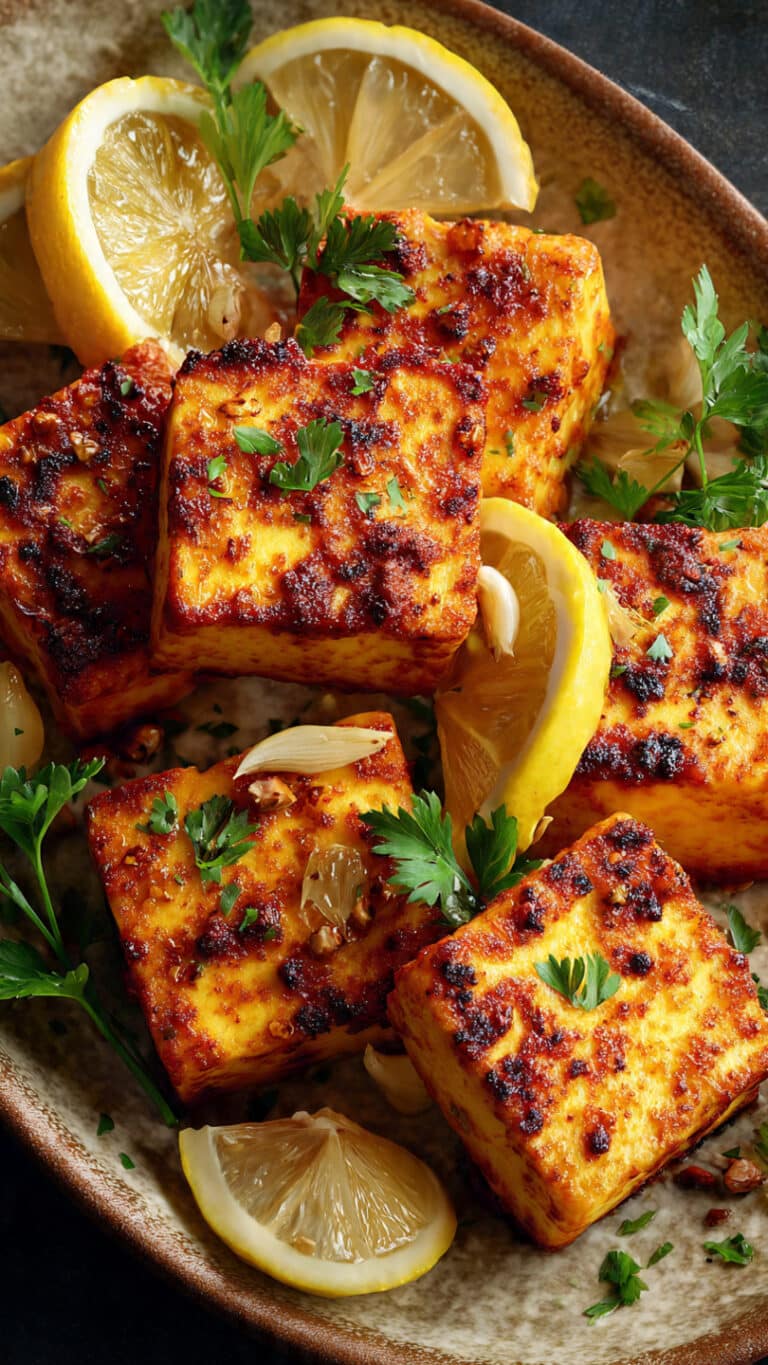 Garlic Lemon Roasted Tofu
