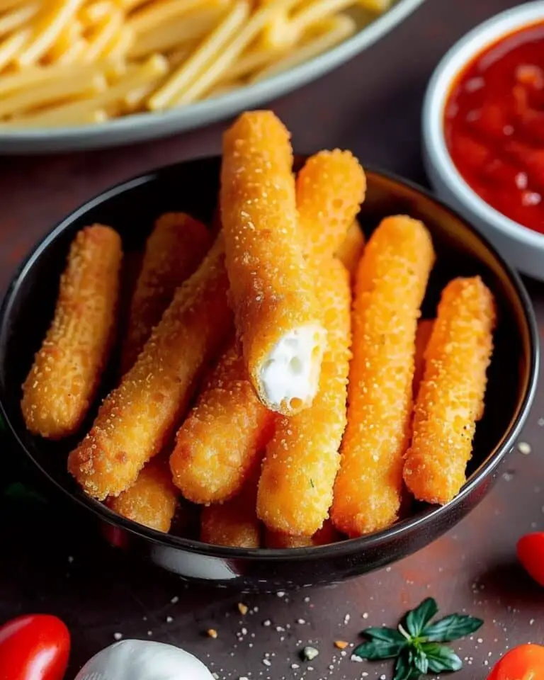 Homemade Crispy Mozzarella Sticks