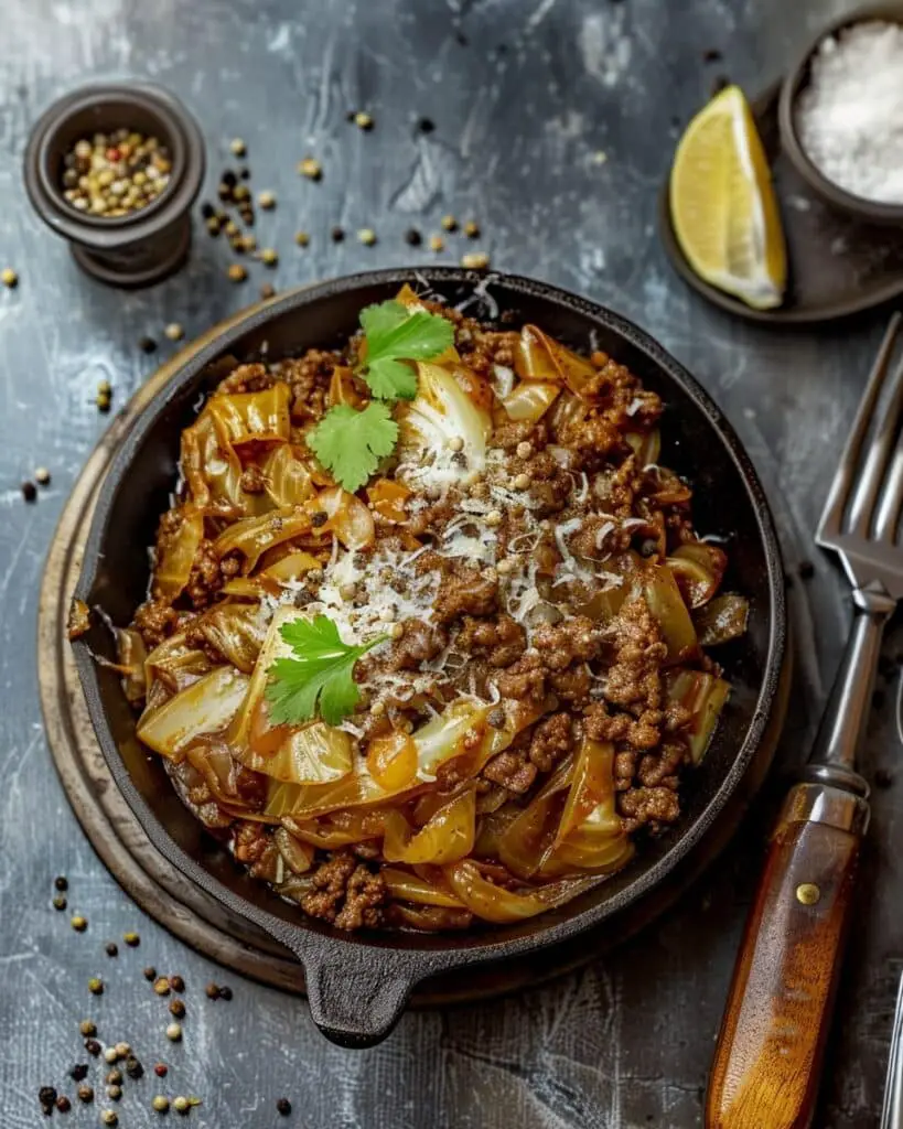 Keto Cabbage and Ground Beef Skillet Easy One-Pan Low-Carb Dinner