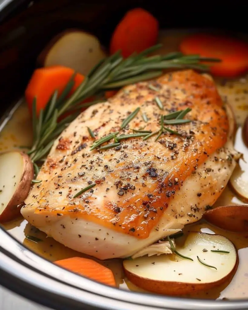 Slow Cooker One-Pot Lemon Herb Chicken Dinner