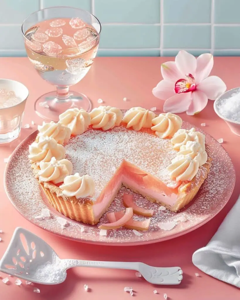 Rhubarb Tart with Shortbread Crust