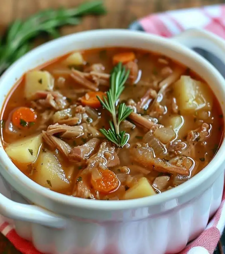 Stovetop or Slow Cooker Beef Bone and Potato Soup