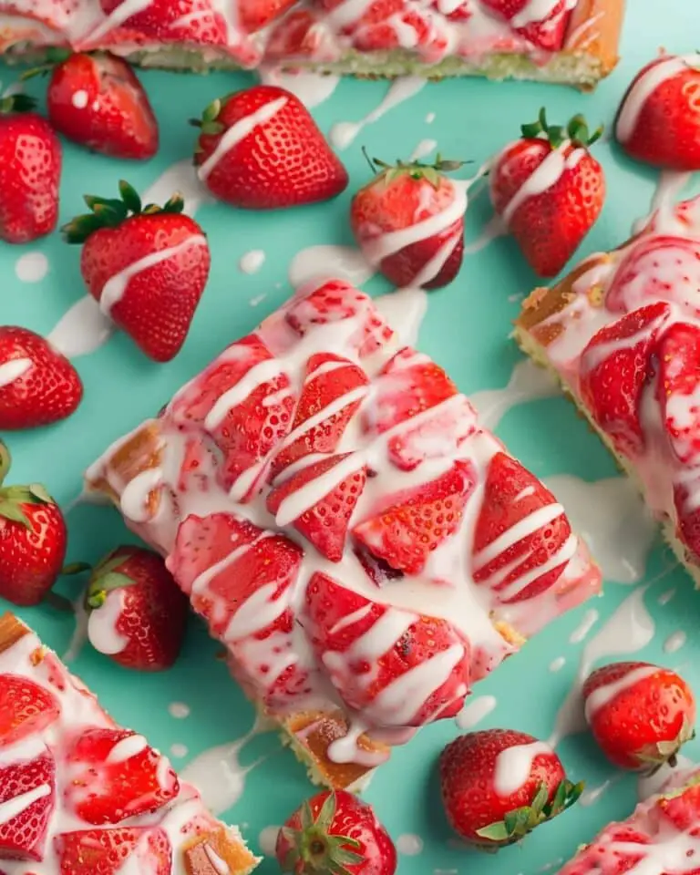 Strawberry Cinnamon Roll Casserole