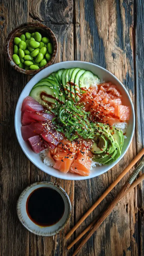 Shrimp Sushi Bowl with Cauliflower Rice